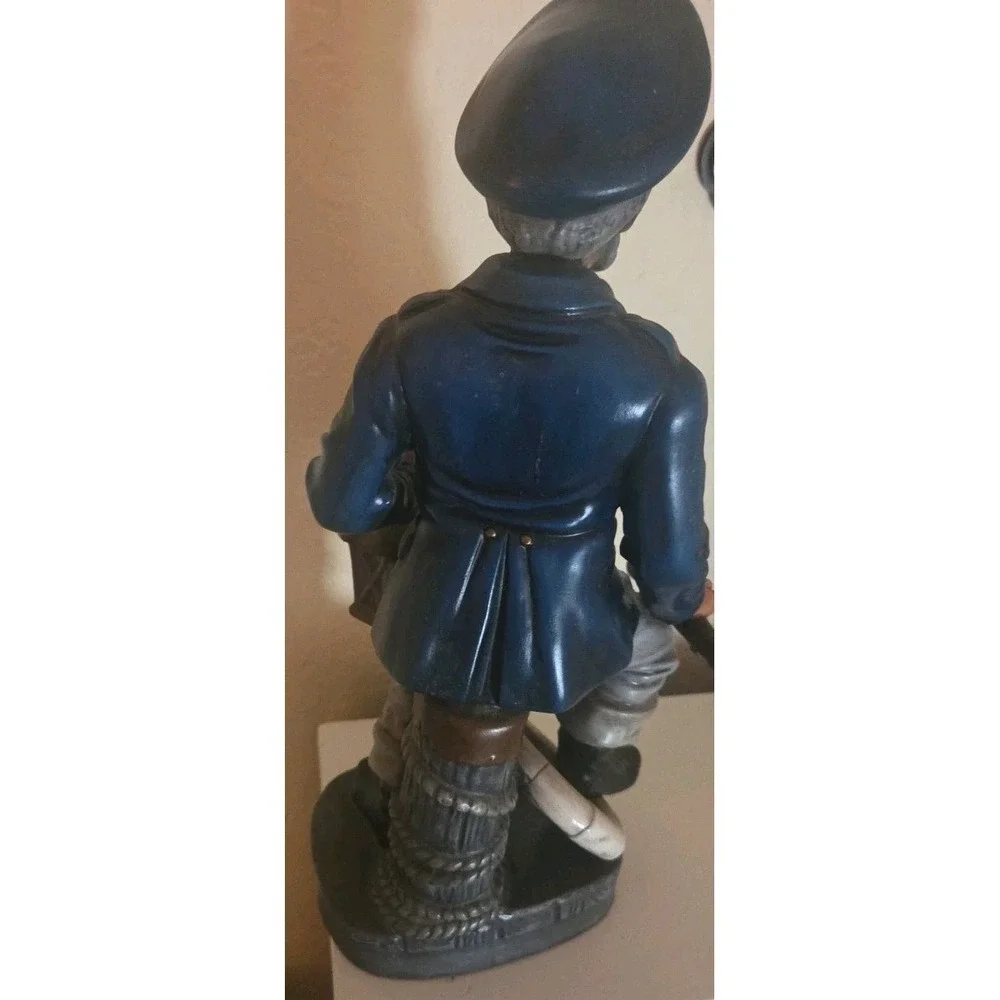 Vintage Ceramic Sea Captain Lantern Figurine 15